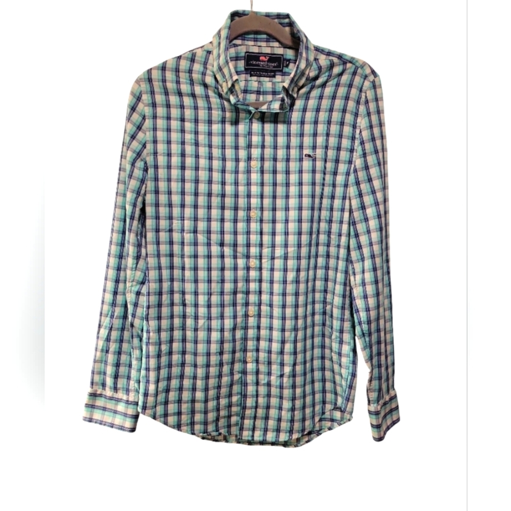 Vineyard Vines, Slim Fit Whale Shirt, Button Down, Long Sleeve, Collar, Men's XS